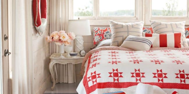 The feature here is all in the bed linen