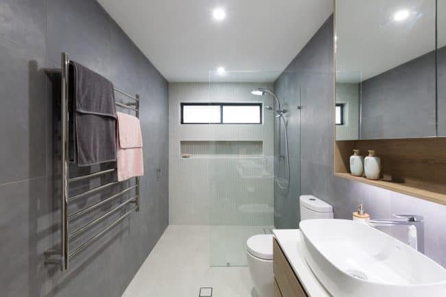 Bathroom 101 Vanity And Shower Heights Towel Railore Anoushka Allum Design - How High To Hang Towel Rack In Bathroom
